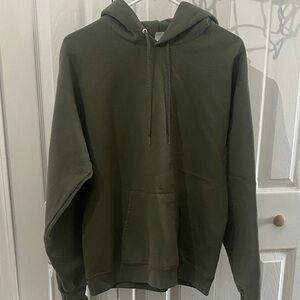 Men's Hanes Olive Green Pullover Hoodie size Medium